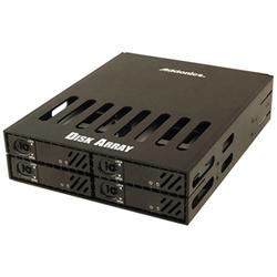 ADDONICS Addonics AE4RCS25NSA 2.5 Removable Hard Drive Case - Storage Enclosure - 4 x 2.5 - Internal Hot-swappable - Black Bezel