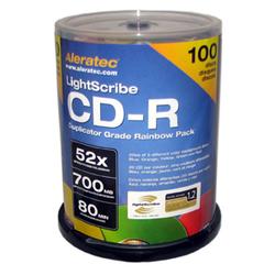 ALERATEC INC Aleratec LightScribe 52x CD-R Media - 700MB - 100 Pack Spindle