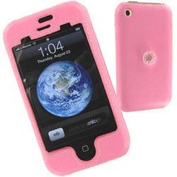 Wireless Emporium, Inc. Apple iPhone Executive Leatherette Snap-On Faceplate w/Clip (Pink)