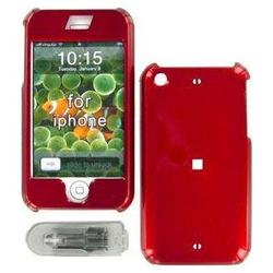 Wireless Emporium, Inc. Apple iPhone Red Snap-On Protector Case w/Swivel Belt Clip