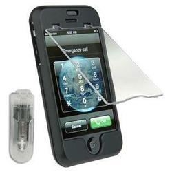 Wireless Emporium, Inc. Apple iPhone Snap-On Protector Case w/Screen Shield (Rubberized Black)