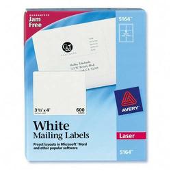 Avery-Dennison Avery Dennison Address Label - 3.33 Width x 4 Length - Permanent - 600 / Box - White (5164)