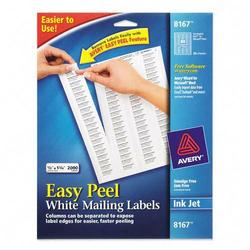 Avery-Dennison Avery Dennison Address Labels - 0.5 Width x 1.75 Length - 2000 / Box - White (8167)