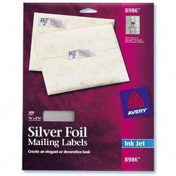 Avery-Dennison Avery Dennison Address Labels - 0.75 Width x 2.25 Length/ Pack - Silver