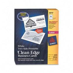 Avery-Dennison Avery Dennison Clean Edge Business Cards - 2 x 3.5 - Matte - 2000 x Card