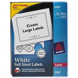 Avery-Dennison Avery Dennison Mailing Label - 8.5 Width x 11 Length - 100 / Box - White (5165)