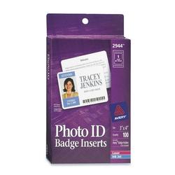 Avery-Dennison Avery Dennison Photo ID Badge Inserts - 3 x 4 - 100 x Inserts