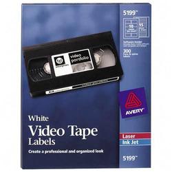 Avery-Dennison Avery Dennison Video Tape Label(s) - 1.83 Width, 0.66 Width x 3.06 Length, 5.81 Length - Permanent - 50 Sheet - White (5199)