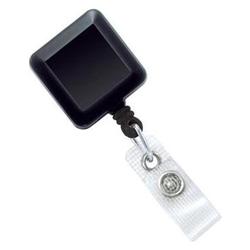 BRADY PEOPLE ID - CIPI BLACK CLIP-ON SQUARE BADGE REEL NO STI