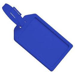 BRADY PEOPLE ID - CIPI BLUE RIGID LUGGAGE TAG CARD HOLDER W/CL