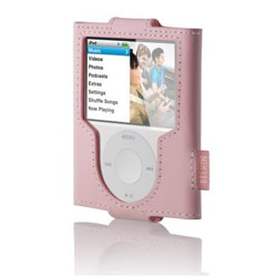 BELKIN COMPONENTS Belkin Leather Sleeve for iPod nano 3G - Leather - Pink