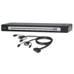 BELKIN COMPONENTS Belkin OmniView PRO3 8-Port KVM Switch - 8 x 1 - 8 x HD-50 Keyboard/Mouse/Video - Rack-mountable