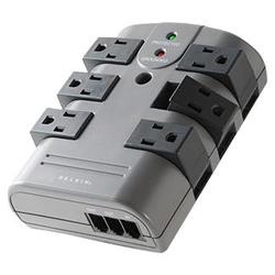 BELKIN COMPONENTS Belkin Pivot Plug Series 6-Outlets Surge Suppressor - Receptacles: 6 - 1080J