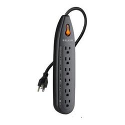 BELKIN COMPONENTS Belkin PureAV Home Theater 6-Outlets Surge Suppressor - Receptacles: 6 x NEMA 5-15R - 709J