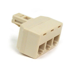 Belkin Triplex Jack Adapter, Ivory