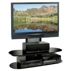 Bello Bell''O FP-4850HG Flat Panel Furniture A/V Stand - Steel, Glass - Black