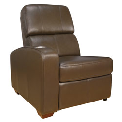 Bell'O Bello HTS101BN - Home Theater Left Arm Recliner Chair - Brown Leather