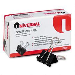Universal Office Products Binder Clips, 3/8 Capacity, 3/4 Wide, Dozen (UNV10200)