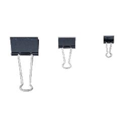 OFFICEMATE INTERNATIONAL CORP Binder Clips,Large,2 Wide,1 Cap, Black/Silver (OIC99100)