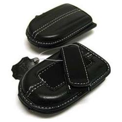 Wireless Emporium, Inc. Black Premium Cowhide Pouch for Sony Ericsson W580i