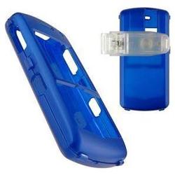 Wireless Emporium, Inc. Blackberry 8100 Pearl Snap-On Rubberized Protector Case w/Clip (Blue)