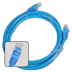 Eforcity Blue 14 foot CAT5E Ethernet Cable - Gold Plated Male to Male Connectors for Base-T Networks