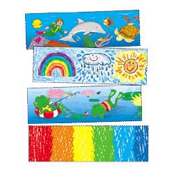 Carson Dellosa Publishing Company, Inc. Border Set, Variety, Includes Frog Fun, Kid Drawn Rainbow (CPBCD144036)