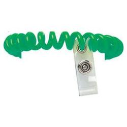 BRADY PEOPLE ID - CIPI Brady Plastic Wrist Coil with Clear Vinyl Strap - Green