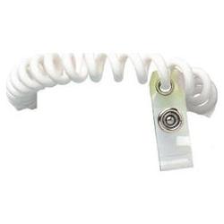 BRADY PEOPLE ID - CIPI Brady Plastic Wrist Coil with Clear Vinyl Strap - White