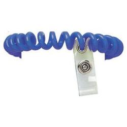 BRADY PEOPLE ID - CIPI Brady Wrist Coil with Clear Vinyl Strap - Blue