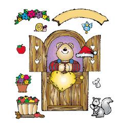 Carson Dellosa Publishing Company, Inc. Bulletin Board,Beary Big Door,6 Boards,Grade PK-2,3'x3-3/10' (CPBDJ610001)