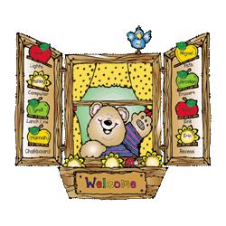 Carson Dellosa Publishing Company, Inc. Bulletin Board,Cottage Window,Grade Pk-2,5 Board,16 x18-1/2 (CPBDJ610006)