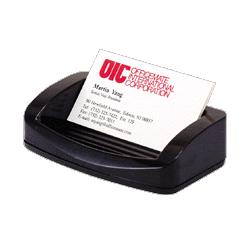 OFFICEMATE INTERNATIONAL CORP Business Card/Clip Holder, 4-3/4 x2-3/4 x1-3/8 , Black (OIC22332)