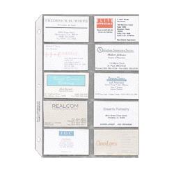 Sparco Products Business Card Page Refill, 11 x8-1/2 , 10/Pack, Clear (SPR00700)
