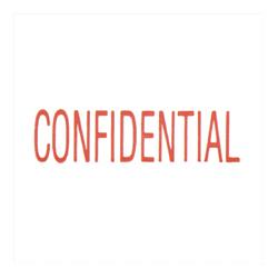 Sparco Products CONFIDENTIAL Title Stamp, 1-3/4 x5/8 , Red Ink (SPR60021)