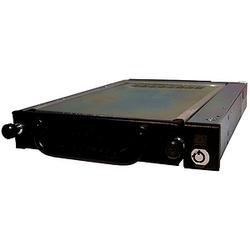 CRU Data Express DE275 Hard Drive Carrier - Storage Enclosure - 1 x 3.5 - 1/3H Internal - Black