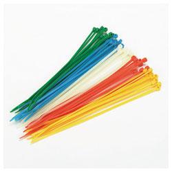 INNOVERA Cable Ties, 6-3/8 Length, Assorted Colors, 50 Ties/Pack (IVR39950)