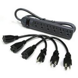 CABLES TO GO Cables To Go Port Authority 6 Outlet Surge Suppressor - Receptacles: 6 x NEMA 5-15R - 270J