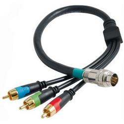 CABLES TO GO Cables To Go RapidRun Component Video V.2 Break-Away Flying Lead - 3 x RCA - 1 x MUVI - 1.5ft - Black
