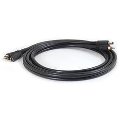 CABLES TO GO Cables To Go Siamese RG59/U RCA to RCA CCTV Cable with 5.5mm x 2.1mm DC Power - 1 x RCA, 1 x Power - 1 x RCA, 1 x Power - 25ft - Black