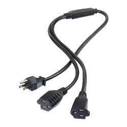 CABLES TO GO Cables To Go Y-Splitter Power Cable - - 3ft - Black