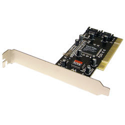 CABLES UNLIMITED Cables Unlimited 2 Port Serial ATA 150 Controller PCI Card - 2 x 7-pin Serial ATA/150 Serial ATA Internal