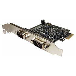 CABLES UNLIMITED Cables Unlimited 2 Port Serial DB9 PCI Express Card - 2 x 9-pin DB-9 Male 16C550 Serial