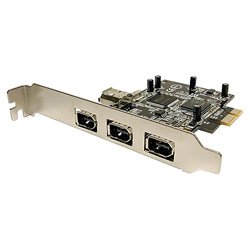 CABLES UNLIMITED Cables Unlimited 4 Port 1394a Firewire PCI Express Card - 3 x 6-pin Female IEEE 1394a - FireWire External, 1 x 6-pin Female IEEE 1394a - FireWire Internal - P
