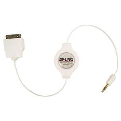 Zip-Linq Cables Unlimited Ziplinq Retractable iPod 30Pin Dock to 3.5mm Audio Cable - 3.5mm to Proprietary - 48