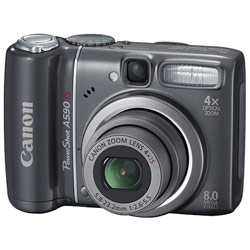CANON USA - DIGITAL CAMERAS Canon PowerShot A590 IS 8 Megapixels, 4x Optical Zoom, 2.5 LCD, ISO 1600 Digital Camera