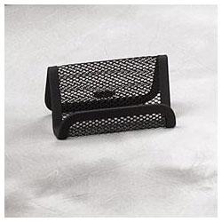 RubberMaid Card Holder, Business, Mesh, Black/Silver (ROL82409)