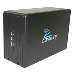 Cavalry 1.5TB (750GB Mirrored) Dual Interface (USB 2.0 & eSATA), RAID - External Hard Drive - Black