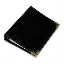 Samsill Corporation Classic™ Vinyl Refillable 120 Cap. Add./Business Card Binder, 7 1/2x6, Black (SAM81070)