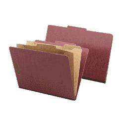 Sparco Products Classification Folder, Two-Pocket, 2/5 Cut, Letter-Size, Red (SPR95012)